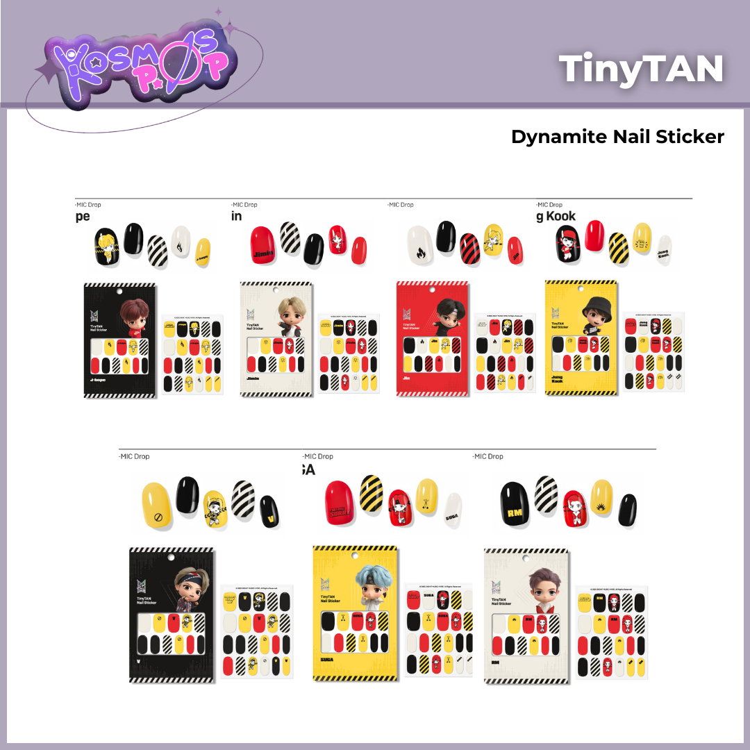 TinyTAN Mic Drop Nail Sticker